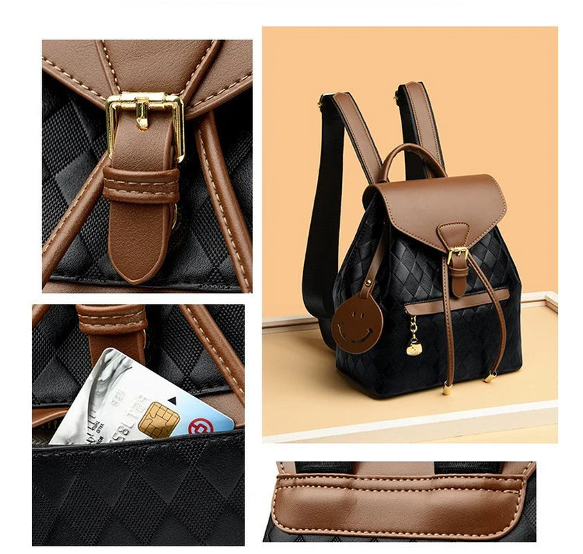 Female Backpack Casual Multifunction Women Leather Backpack Shoulder School Travel Back Pack