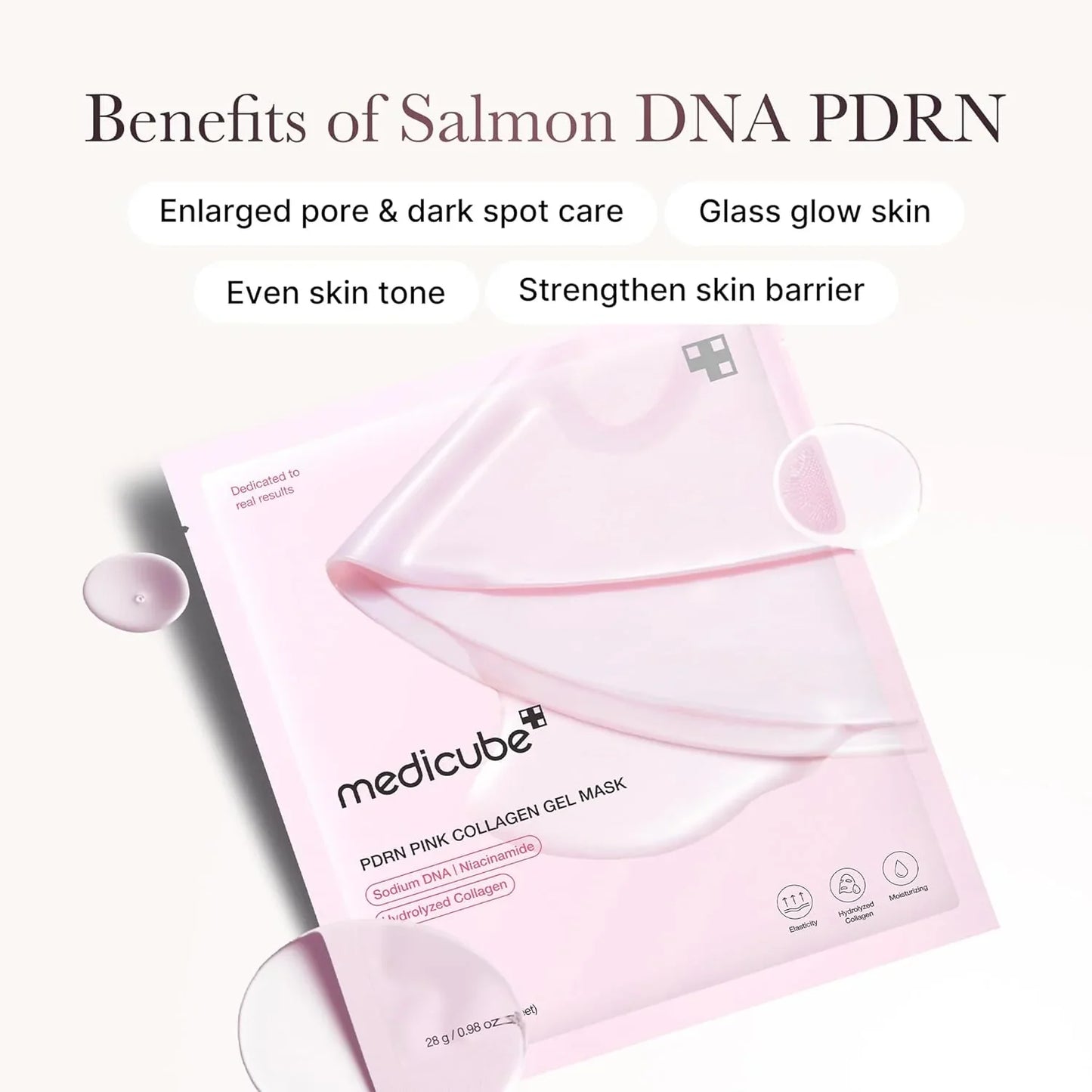 Medicube Salmon DNA PDRN Pink Collagen Gel Mask (4 Pack)
