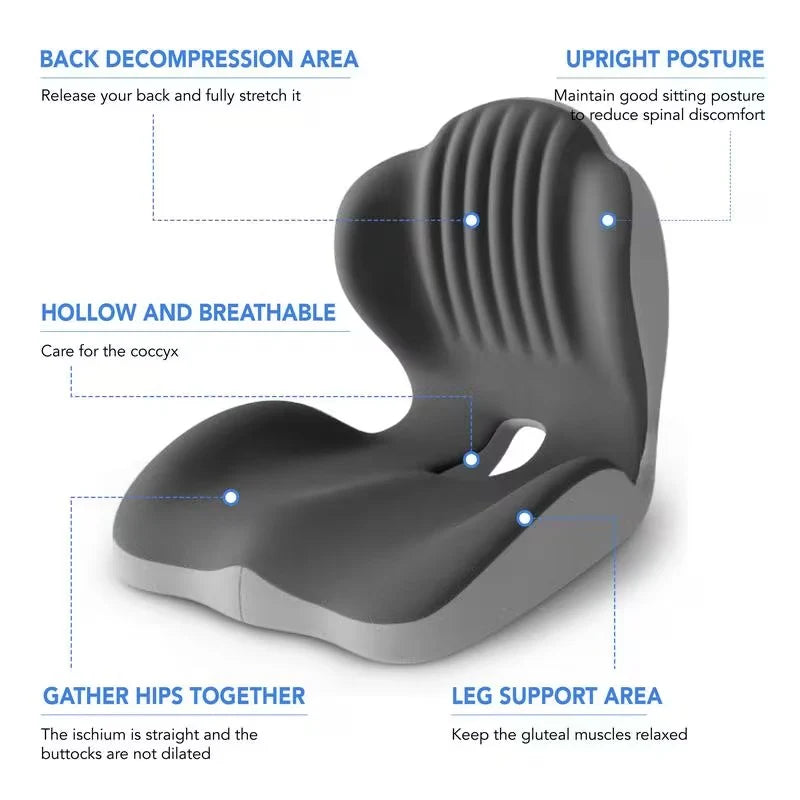 Elvix™ Posture Support Cushion - Back & Tailbone Support