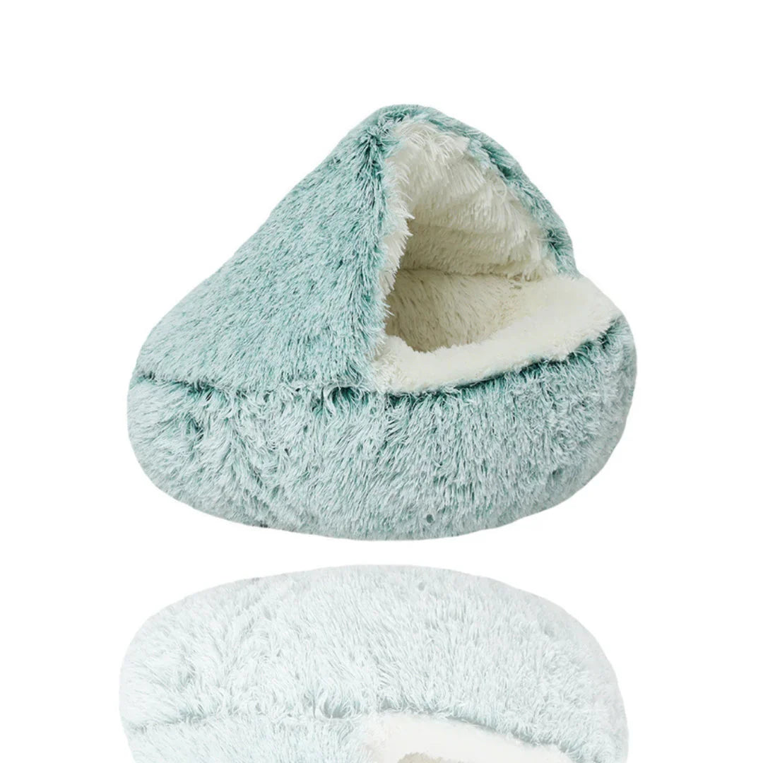 Orthopedic Pet Cave Bed | Calming Plush Bed for Cats & Small Dogs